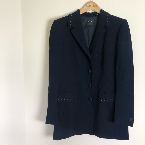 Dana Buchman Navy Blazer - Picture 2 of 6